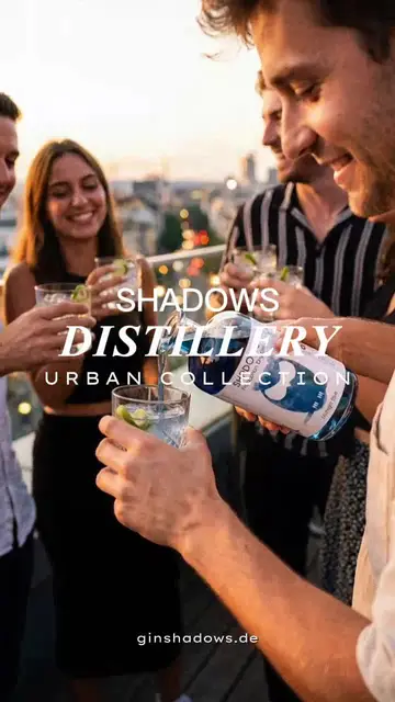 Standbild: KI-Werbevideo für Shadows Gin